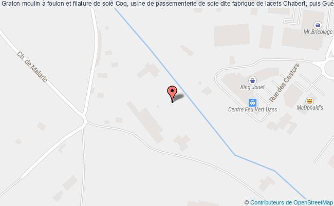 moulin à foulon et filature de soie Coq, usine de passementerie de soie dite fabrique de lacets Chabert, puis Guérin