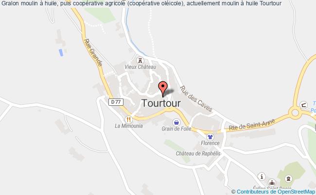 plan Moulin à Huile, Puis Coopérative Agricole (coopérative Oléicole), Actuellement Moulin à Huile Tourtour Tourtour