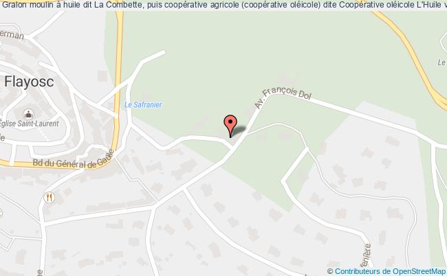 plan Moulin à Huile Dit La Combette, Puis Coopérative Agricole (coopérative Oléicole) Dite Coopérative Oléicole L'huile Vierge Flayosc Flayosc