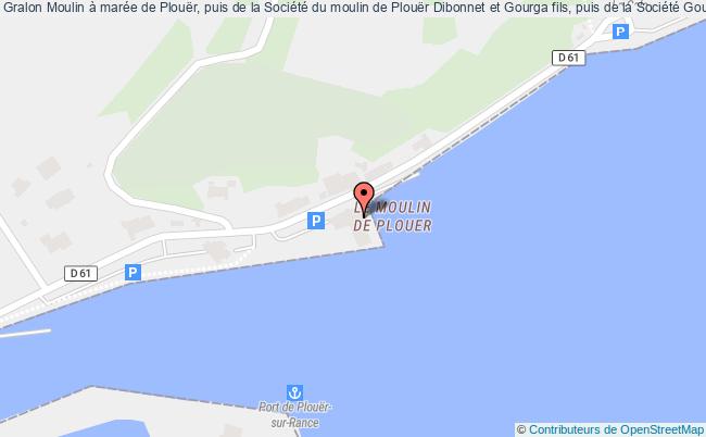 plan Moulin à Marée De Plouër, Puis De La Société Du Moulin De Plouër Dibonnet Et Gourga Fils, Puis De La Société Gourga Fils, Puis Usine De Confection, Actuellement Immeuble à Logements Et Bureau D'études Plouër-sur-rance Plouër-sur-Rance