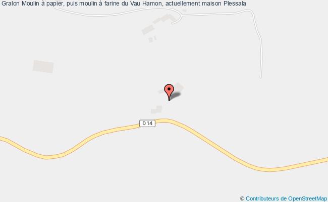 plan Moulin à Papier, Puis Moulin à Farine Du Vau Hamon, Actuellement Maison Plessala Plessala