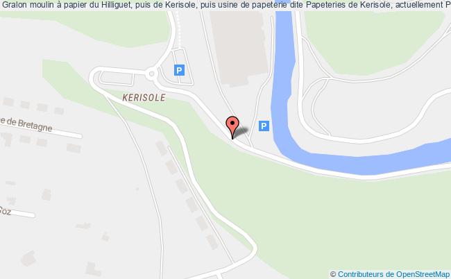 plan Moulin à Papier Du Hilliguet, Puis De Kerisole, Puis Usine De Papeterie Dite Papeteries De Kerisole, Actuellement Papeteries De Mauduit Quimperlé Quimperlé