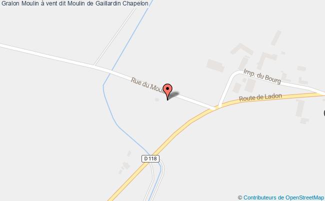 plan Moulin à Vent Dit Moulin De Gaillardin Chapelon Chapelon