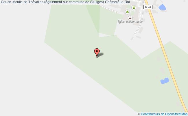 plan Moulin De Thévalles (également Sur Commune De Saulges) Chémeré-le-roi Chémeré-le-Roi