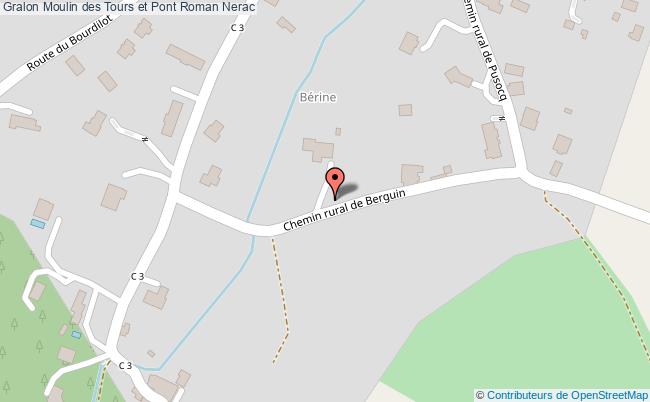 plan Moulin Des Tours Et Pont Roman Nerac Nerac