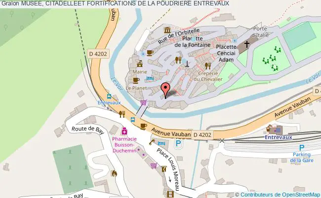 plan association Musee, Citadelleet Fortifications De La Poudriere Entrevaux ENTREVAUX
