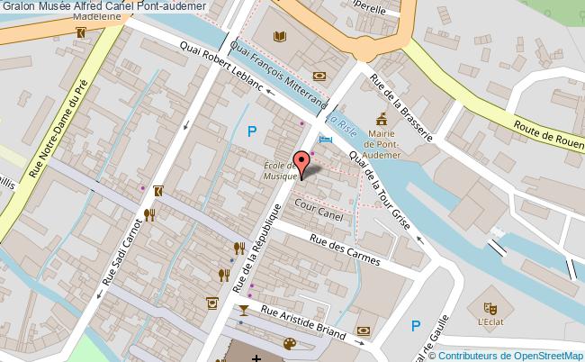 plan Musée Alfred Canel Pont-audemer Pont-audemer