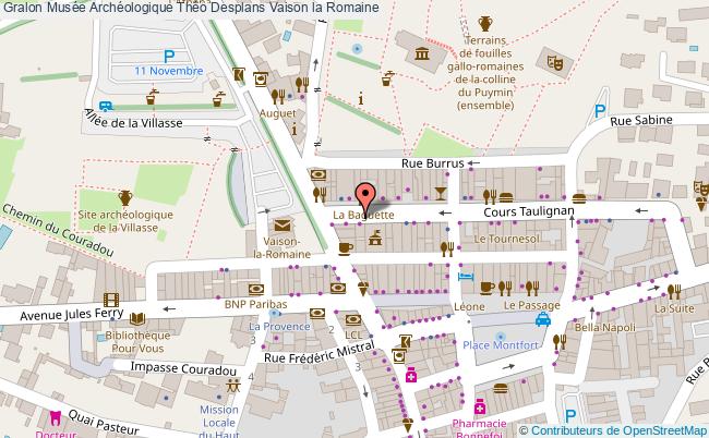 plan Musée Archéologique Théo Desplans Vaison La Romaine Vaison la Romaine