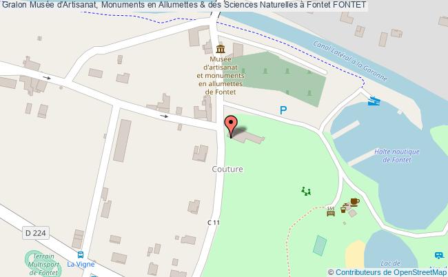 plan Musée D'artisanat, Monuments En Allumettes & Des Sciences Naturelles à Fontet Fontet FONTET