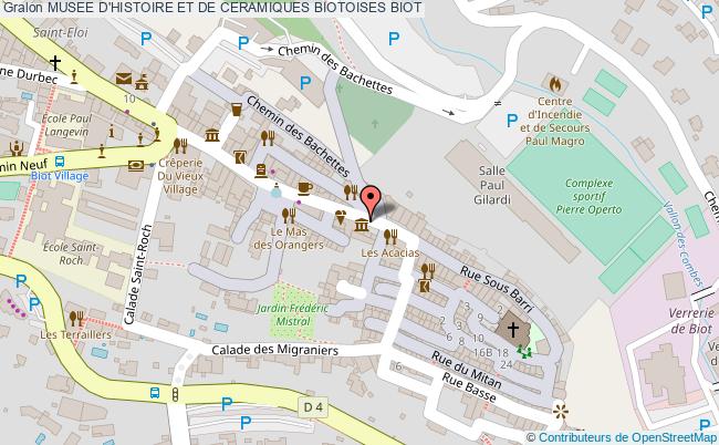 plan Musee D'histoire Et De Ceramiques Biotoises Biot BIOT
