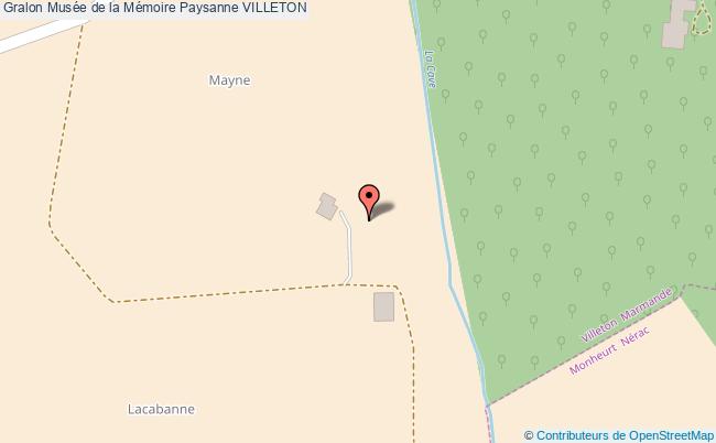 plan Musée De La Mémoire Paysanne Villeton VILLETON