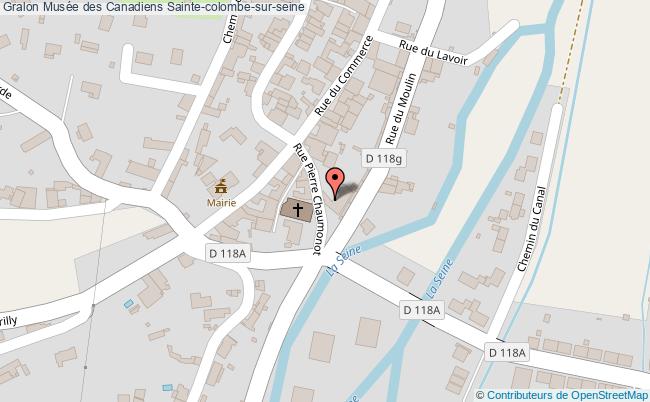 plan Musée Des Canadiens Sainte-colombe-sur-seine Sainte-colombe-sur-seine