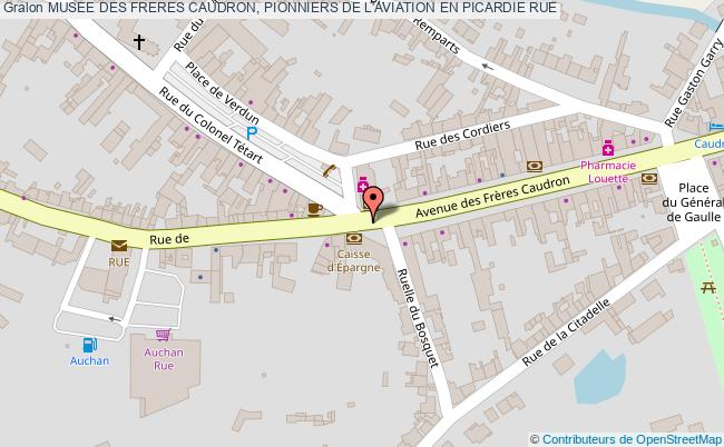 plan Musee Des Freres Caudron, Pionniers De L'aviation En Picardie Rue RUE