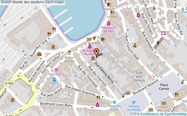 plan Musee Des Papillons Saint-tropez Saint-tropez