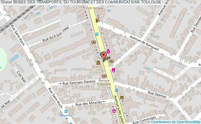 plan Musee Des Transports, Du Tourisme Et Des Communications Toulouse TOULOUSE