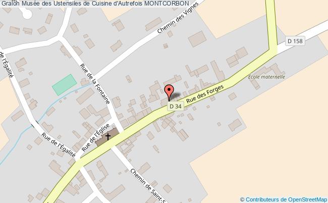 plan Musée Des Ustensiles De Cuisine D'autrefois Montcorbon MONTCORBON