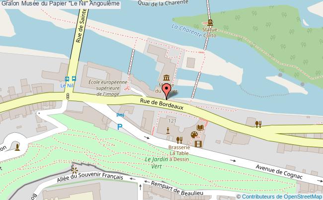 plan Musée Du Papier "le Nil" Angoulême Angoulême