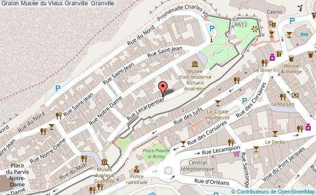 plan Musée Du Vieux Granville  Granville Granville