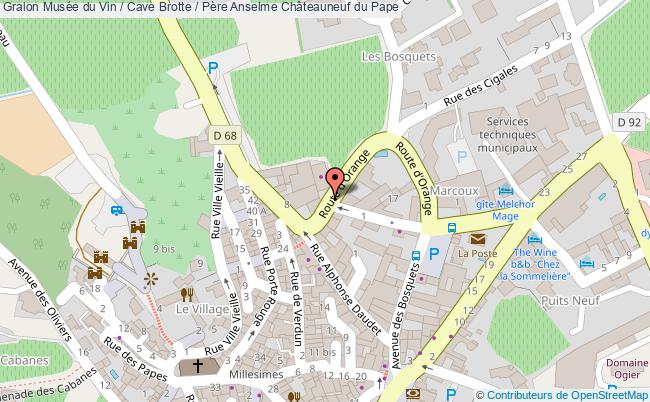 plan Musée Du Vin / Cave Brotte / Père Anselme Châteauneuf Du Pape Châteauneuf du Pape
