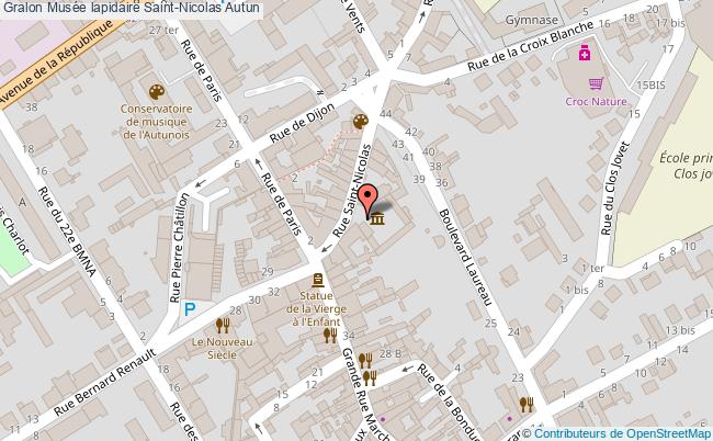 plan Musée Lapidaire Saint-nicolas Autun Autun