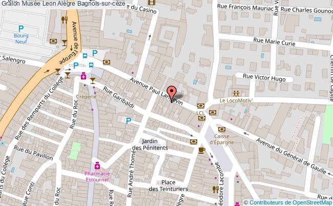plan Musée Leon Alègre Bagnols-sur-cèze Bagnols-sur-cèze