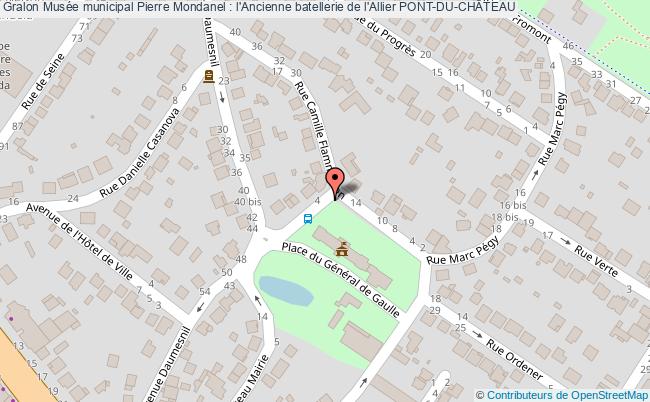 plan Musée Municipal Pierre Mondanel : L'ancienne Batellerie De L'allier Pont-du-chÂteau PONT-DU-CHÂTEAU