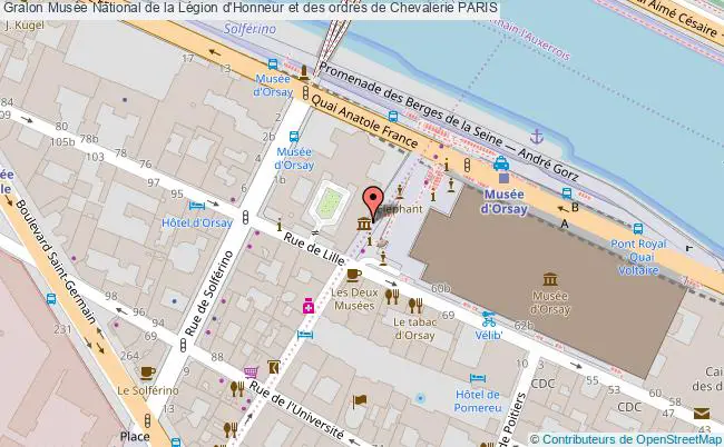 plan Musée National De La Légion D'honneur Et Des Ordres De Chevalerie Paris PARIS