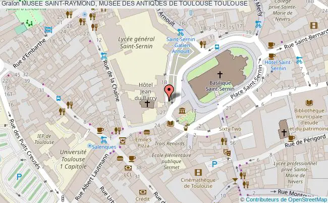 plan Musee Saint-raymond, Musee Des Antiques De Toulouse Toulouse TOULOUSE