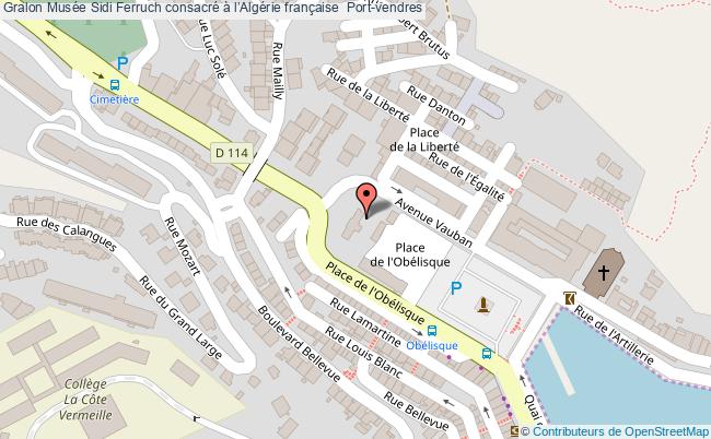 plan Musée Sidi Ferruch Consacré à L’algérie Française  Port-vendres Port-vendres