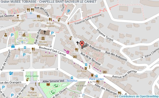 plan Musee Tobiasse - Chapelle Saint-sauveur Le Cannet LE CANNET