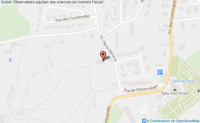 plan Observatoire Aquitain Des Sciences De L'univers Floirac Floirac