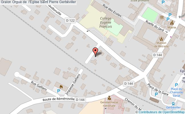 plan Orgue De  L'eglise Saint Pierre Gerbéviller Gerbéviller