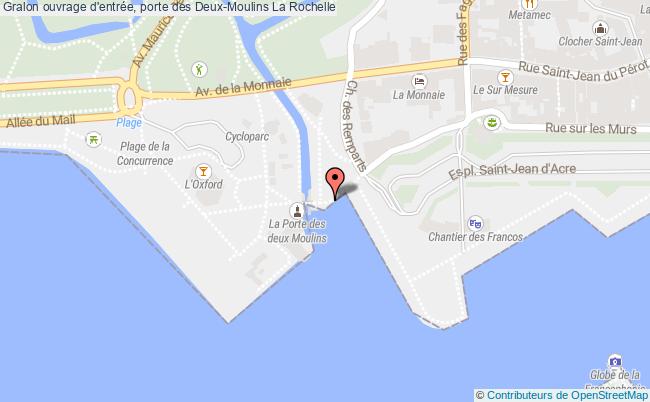 plan Ouvrage D'entrée, Porte Des Deux-moulins La Rochelle La Rochelle