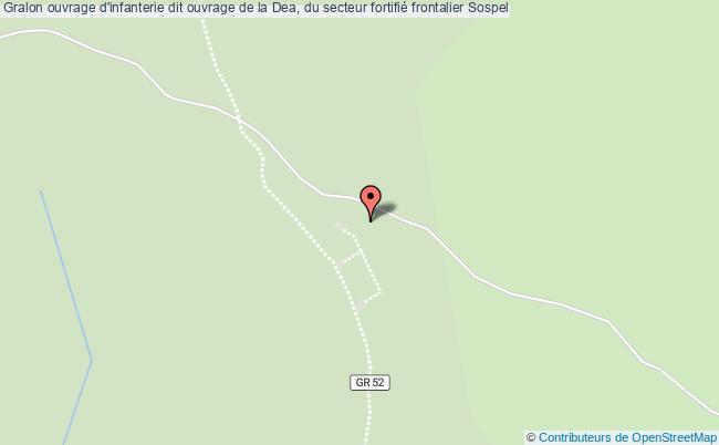 plan Ouvrage D'infanterie Dit Ouvrage De La Dea, Du Secteur Fortifié Frontalier Sospel Sospel