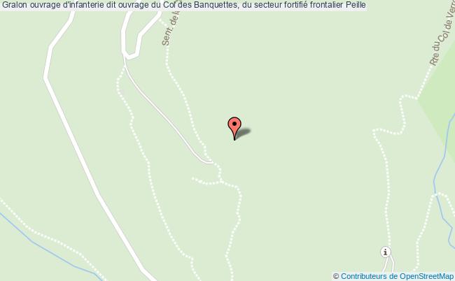 plan Ouvrage D'infanterie Dit Ouvrage Du Col Des Banquettes, Du Secteur Fortifié Frontalier Peille Peille