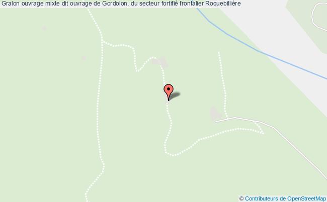 plan Ouvrage Mixte Dit Ouvrage De Gordolon, Du Secteur Fortifié Frontalier Roquebillière Roquebillière