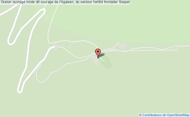 plan Ouvrage Mixte Dit Ouvrage De L'agaisen, Du Secteur Fortifié Frontalier Sospel Sospel