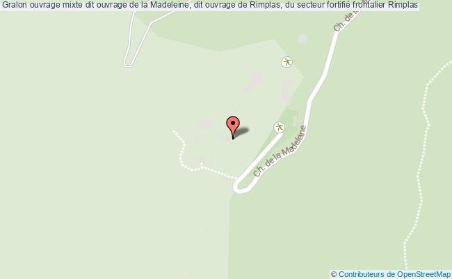 plan Ouvrage Mixte Dit Ouvrage De La Madeleine, Dit Ouvrage De Rimplas, Du Secteur Fortifié Frontalier Rimplas Rimplas