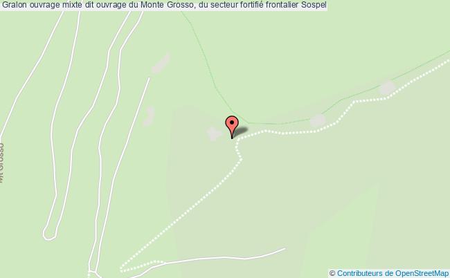 plan Ouvrage Mixte Dit Ouvrage Du Monte Grosso, Du Secteur Fortifié Frontalier Sospel Sospel