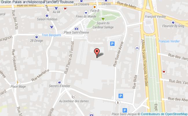 plan Palais Archiépiscopal (ancien) Toulouse Toulouse