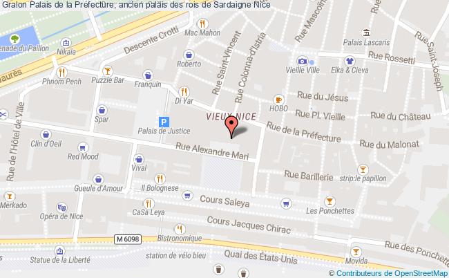 plan Palais De La Préfecture, Ancien Palais Des Rois De Sardaigne Nice Nice