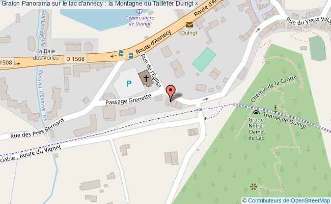 Panorama sur le lac d'annecy : la Montagne du Taillefer