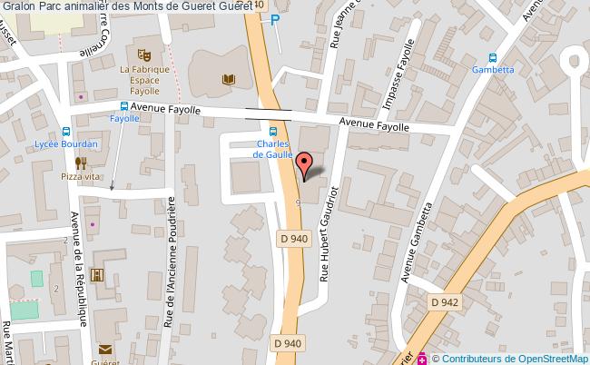 plan Parc Animalier Des Monts De Gueret Guéret Guéret