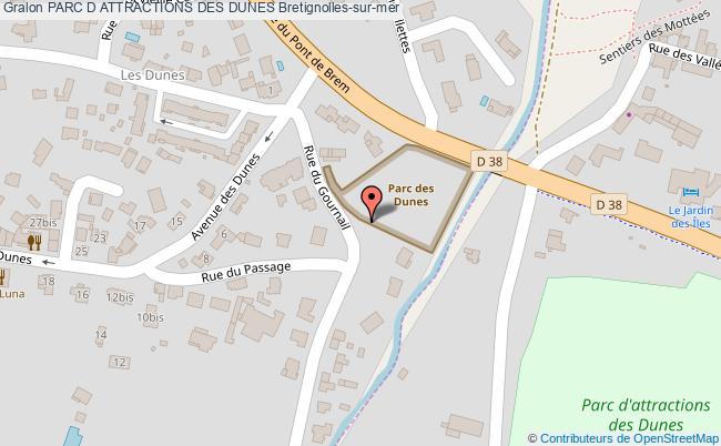 plan Parc D Attractions Des Dunes Bretignolles-sur-mer Bretignolles-sur-mer
