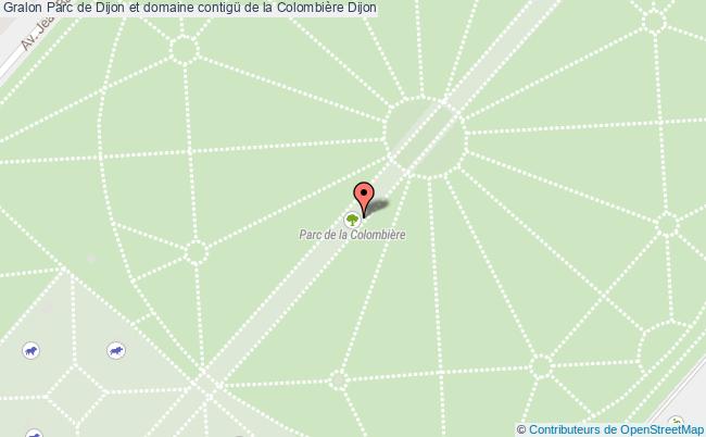 plan Parc De Dijon Et Domaine Contigü De La Colombière Dijon Dijon