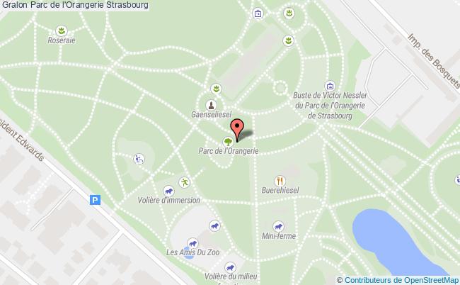 plan Parc De L'orangerie Strasbourg Strasbourg