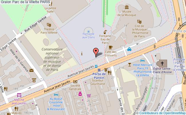 plan Parc De La Villette Paris PARIS