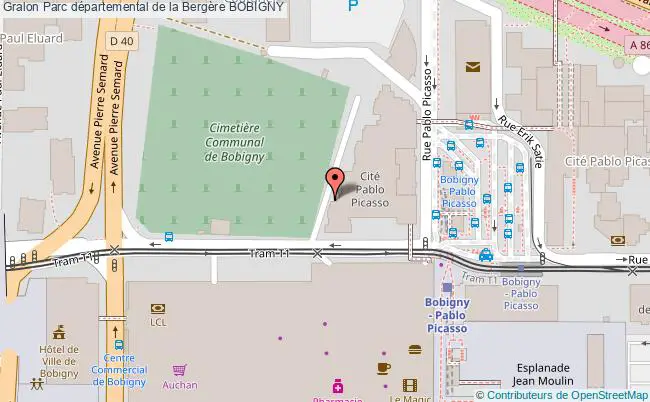 plan Parc Départemental De La Bergère Bobigny BOBIGNY