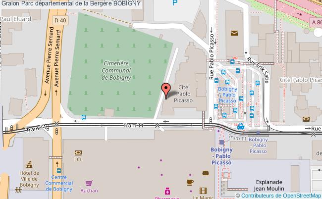 plan Parc Départemental De La Bergère Bobigny BOBIGNY