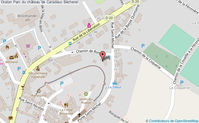 plan Parc Du Château De Caradeuc Bécherel Bécherel